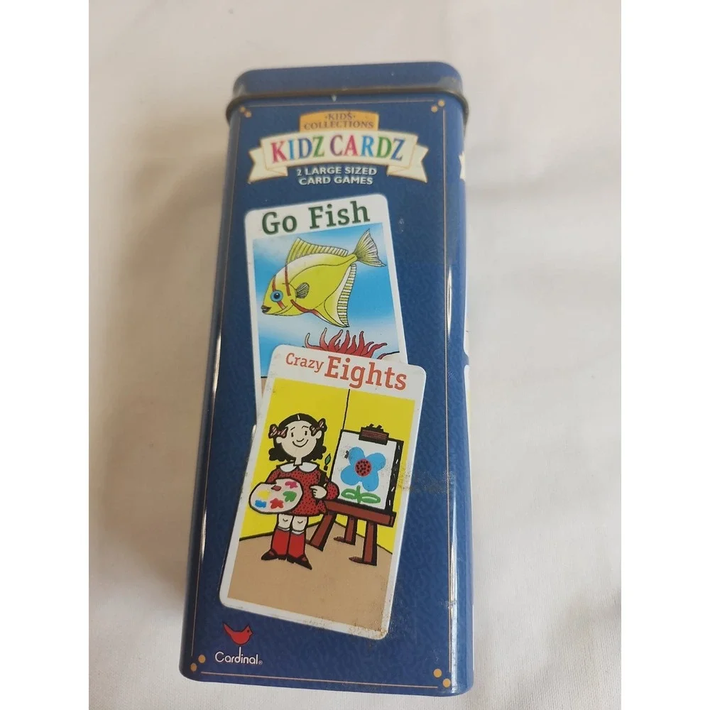 2001 Cardinal Kids Collections Kids Card Games Go Fish &‎ Crazy Eights In A Tin